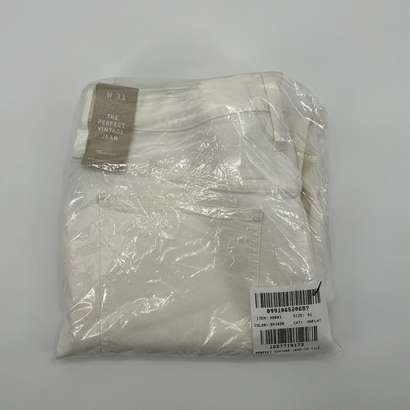 Madewell The Perfect Vintage Jean in True White size 31 NWT ND501 - Picture 12 of 13